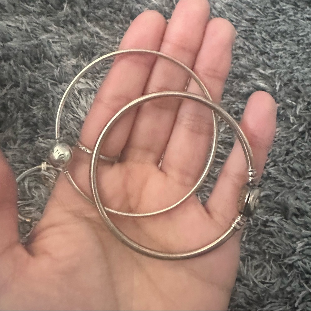PANDORA MOMENTS SILVER Bangle Set